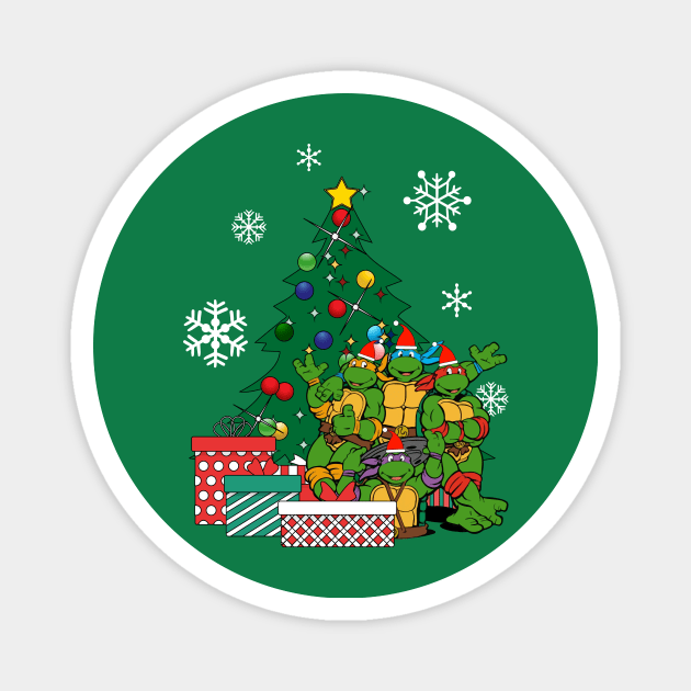 Teenage Mutant Ninja Turtles Around The Christmas Tree Magnet by Nova5